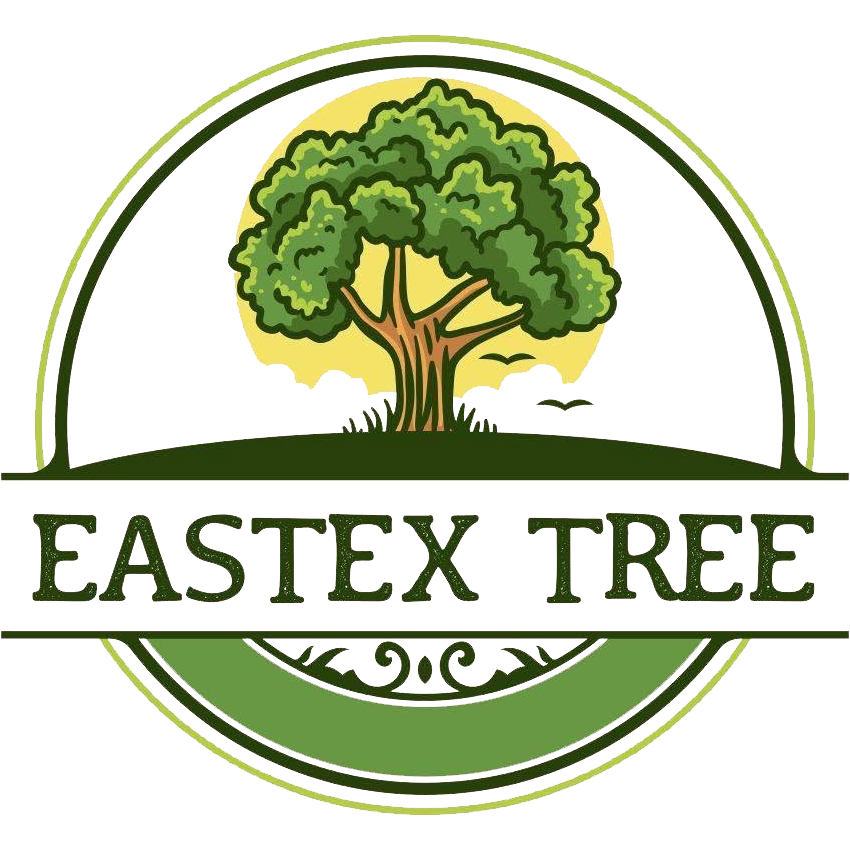 Eastex Tree logo with green tree inside circular emblem and green text on white background