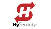 Red and white HySecurity logo with an 