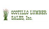 Logo for Ocotillo Lumber Sales, Inc., featuring a green plant image and green text on a white background.