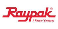 Raypak logo in red text, 