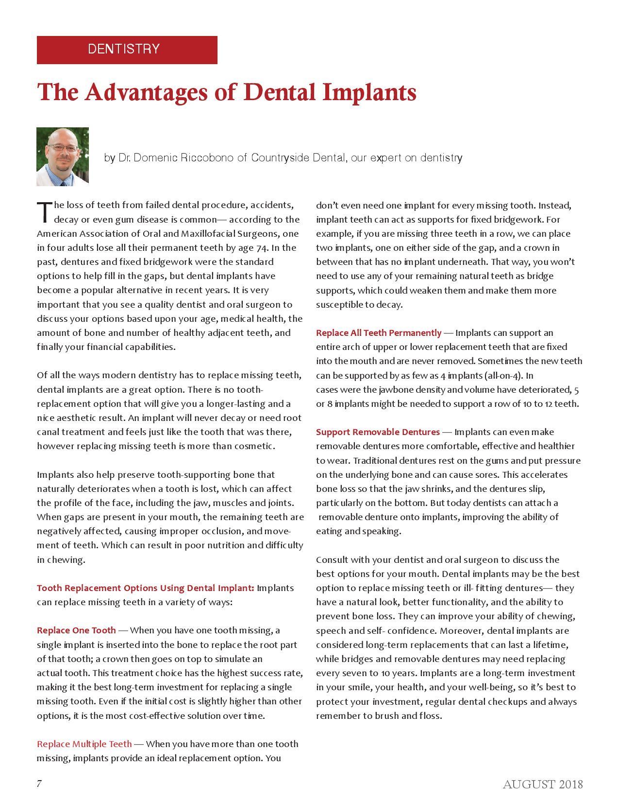The Advantages of Dental Implants