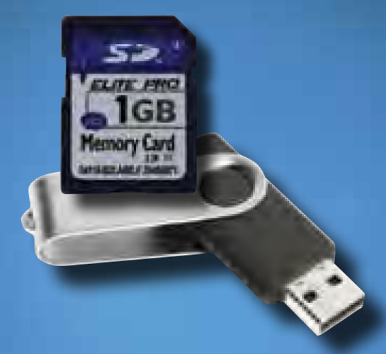 SD card and USB thumb drive