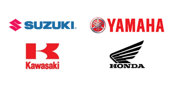Suzuki, Yamaha, Kawasaki, Ducati, and Honda