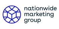 Nationwide Marketing Group logo: blue geometric circle icon with black lowercase text on white background