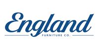 England Furniture Co. blue logo with stylized script and underline