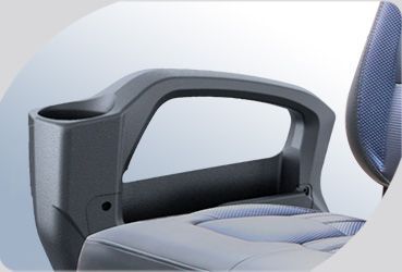 Rear armrest with built-in storage compartment