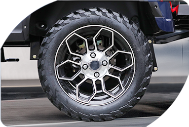 silent tire with offroad thread