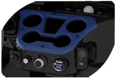 Color Matched Dash with Four Cup Holders/Cell Phone Holder