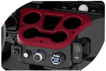 Color Matched Dash with Four Cup Holders/Cell Phone Holder