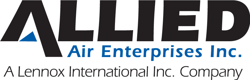 Allied Air Enterprises Inc. logo in black and blue text. A Lennox International Inc. company.