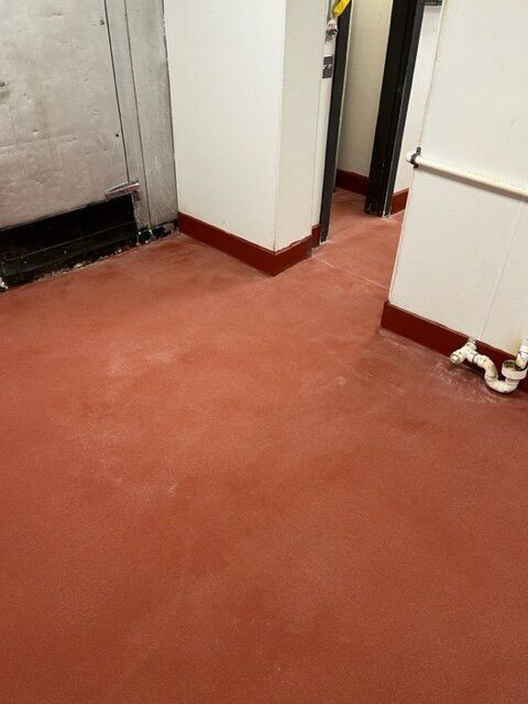 Red kitchen flooring