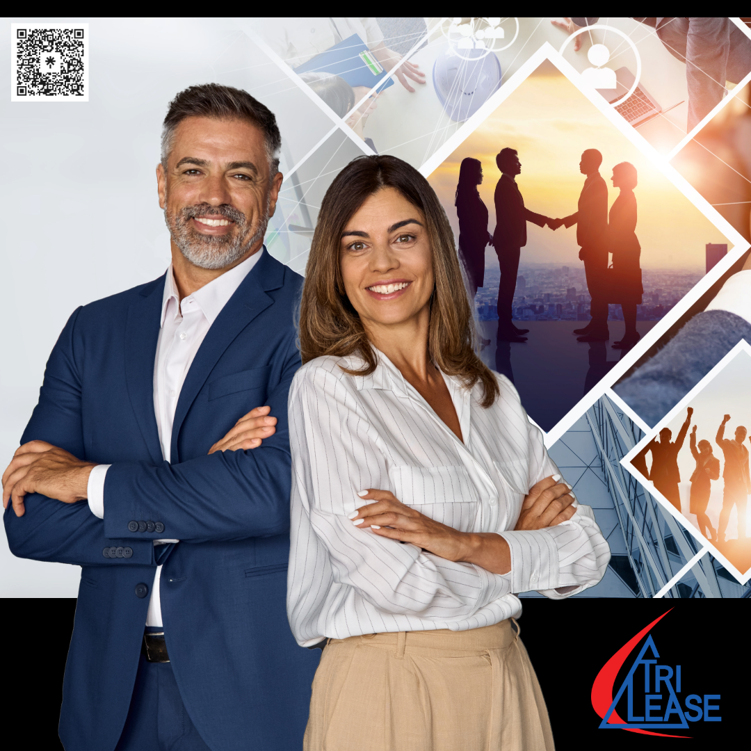 Business professionals with handshake imagery representing trusted equipment financing partnerships.