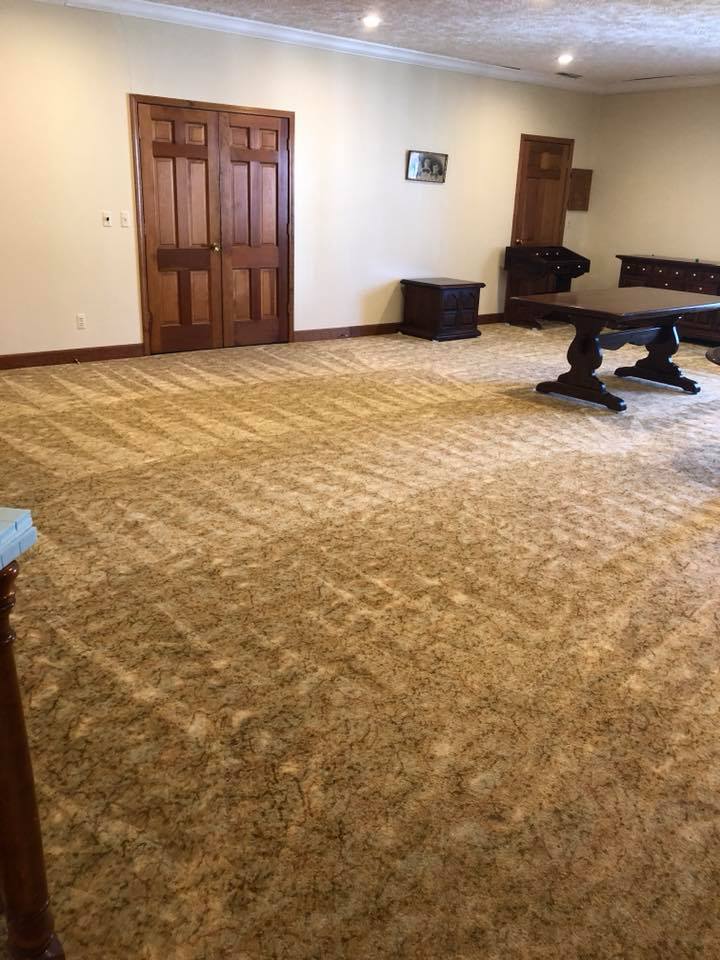 Carpeted floor