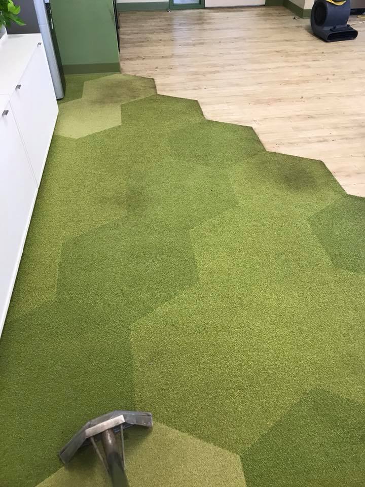 Harwood flooring with carpet
