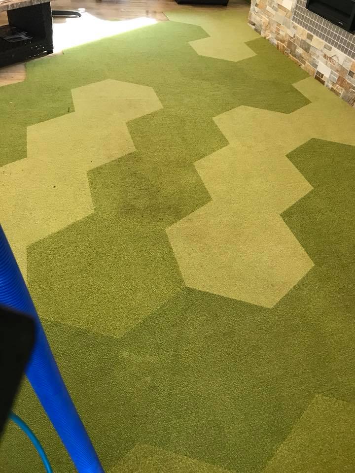 Harwood flooring with carpet