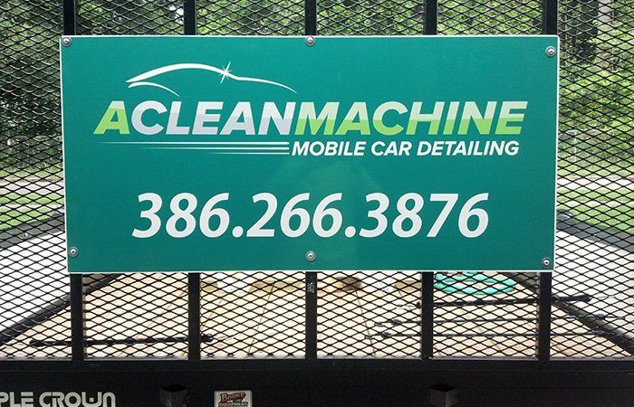 A Clean Machine sign