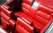 Red shiny upholstery