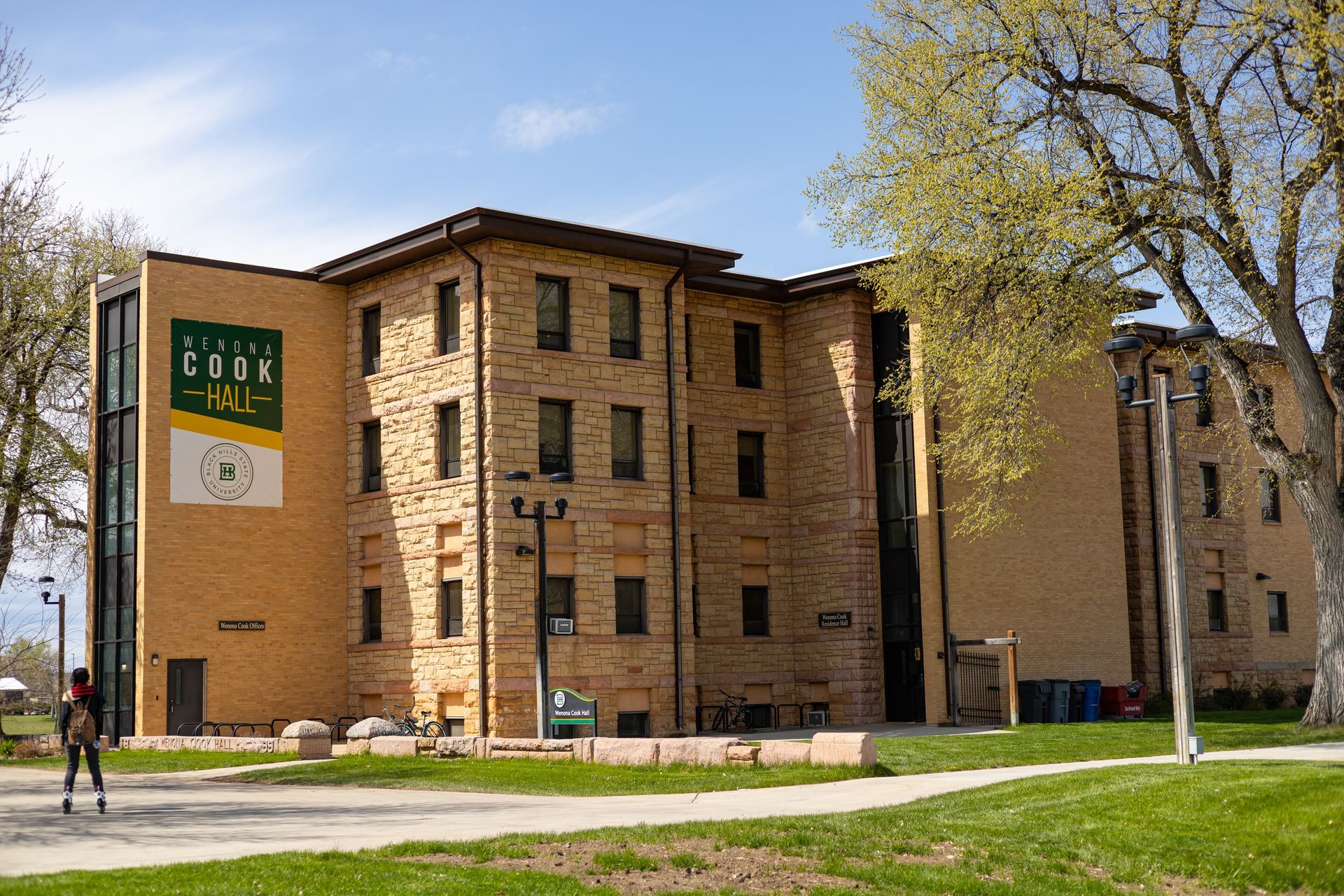Brick dorm building with 
