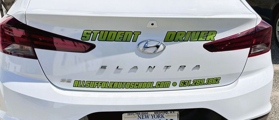 White Hyundai Elantra with 