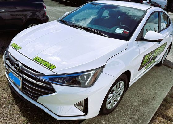 White Hyundai Elantra with 