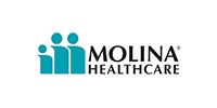 The logo for molina healthcare shows a group of people standing next to each other.