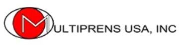 Logo of Multiprens USA, Inc. An orange circle with a white