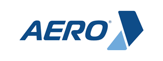 The logo of AERO with the word