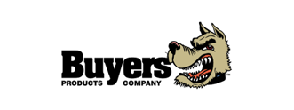 Logo for Buyers Products Company with an angry wolf.