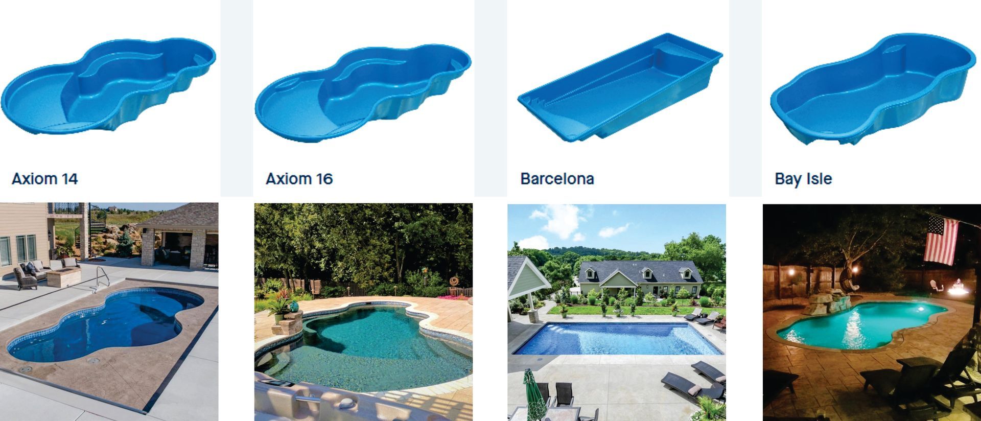 a collage of pictures of swimming pools including one that says barcelona