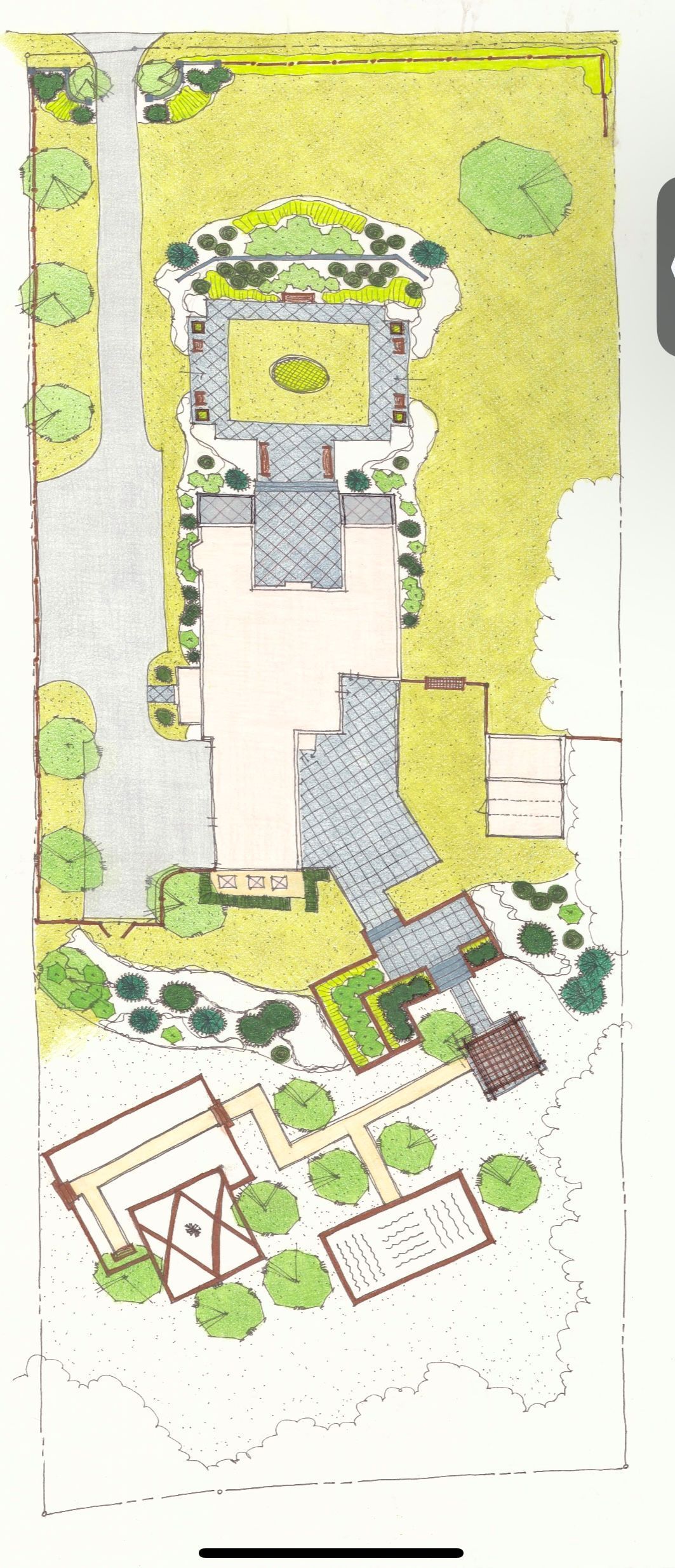 Landscaping sketch for a house