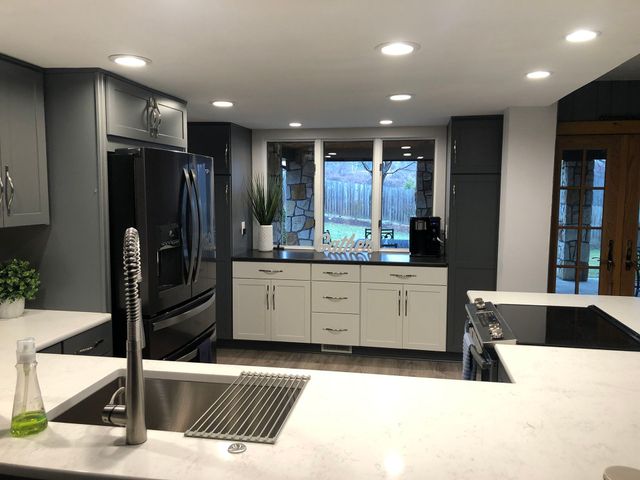 Contemporary Two Tone Kitchen Kitchen Remodel by Stoney's Kitchen and Bath project photo