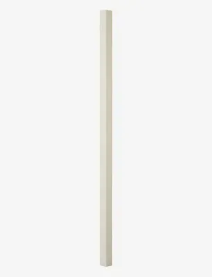 Vertical off-white, rectangular architectural post against a white background.