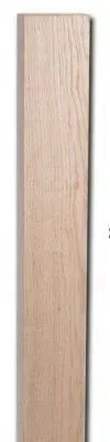 A vertical wood post with a natural finish, standing on a white background.