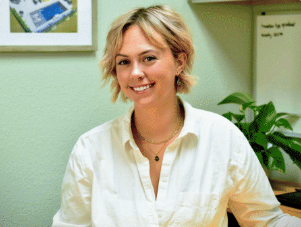 Megan Trevino poses for a photo as Ohana Pools and Spa's custom pool designer and operations manager
