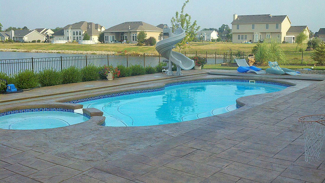 Ohana Pool Installation using fiberglass in a Champaign backyard