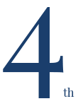 The number four is shown in blue on a white background.