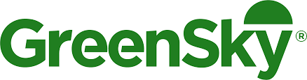 GreenSky logo in green text with a stylized sun icon above the “k”