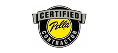 Pella logo in black script, with the registered trademark symbol below the