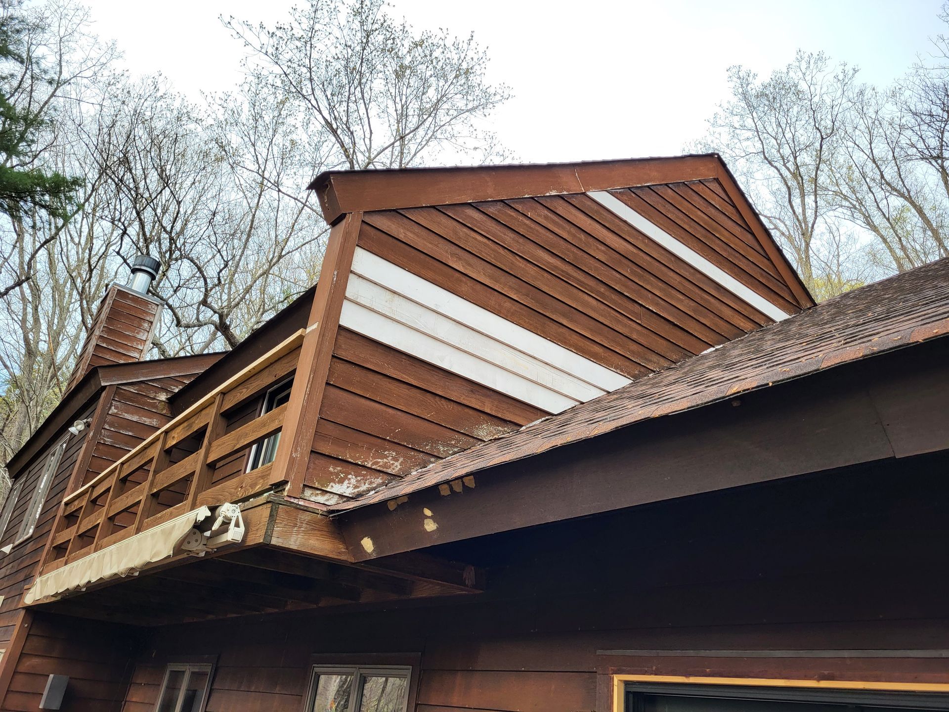 power wash and re-stain house