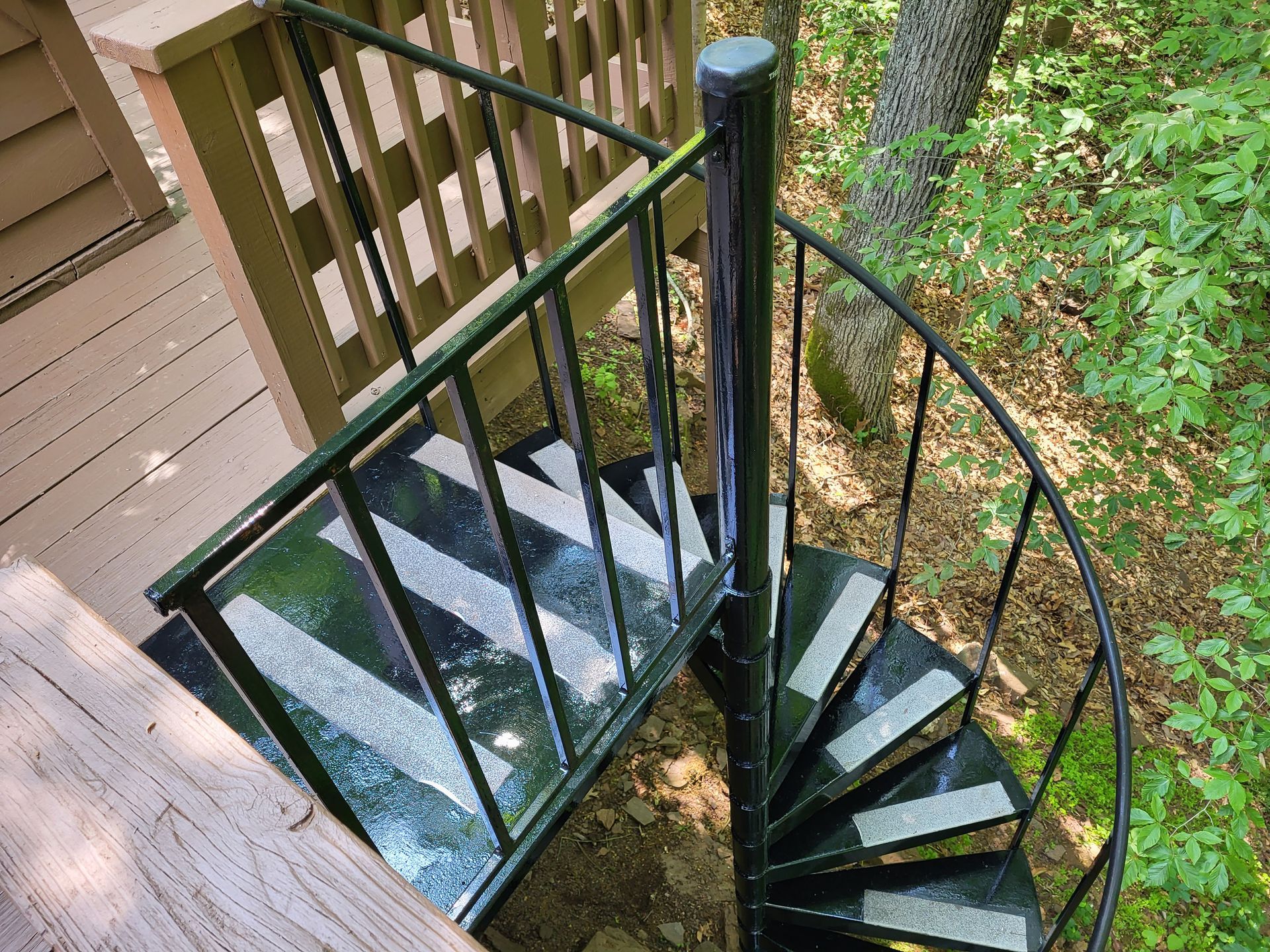 power wash and re-stain deck