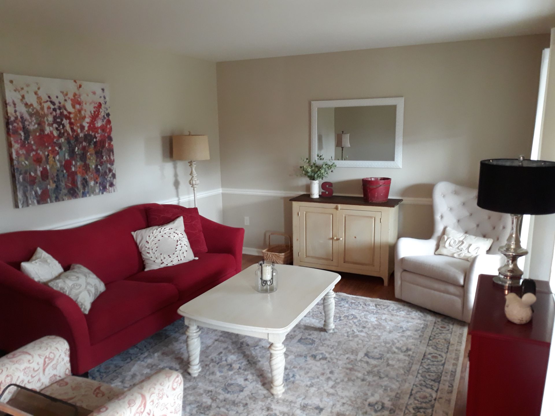 Newly painted residential interior