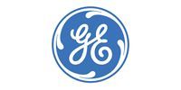 GE logo: blue circle with white 