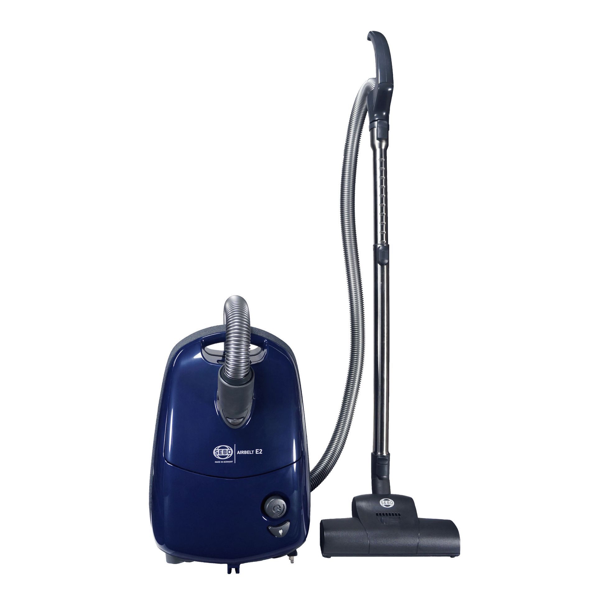 Includes an air-driven turbo head for rugs and a parquet brush for hard floors.