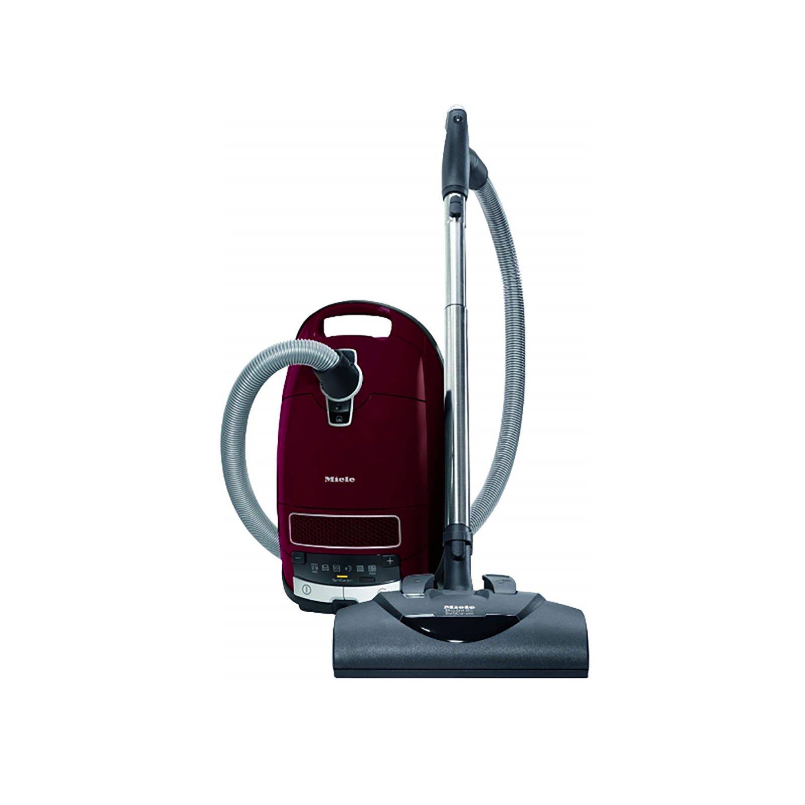 Canister vacuum with soft carpet electrobrush.