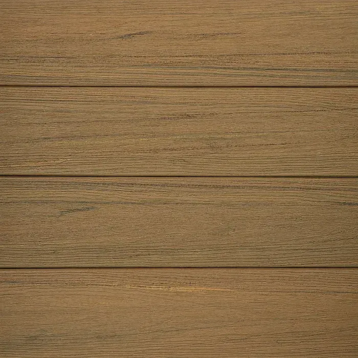 Close-up of horizontal wood planks with a light brown hue, featuring wood grain and grooves.