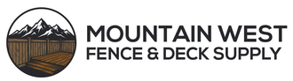 Mountain West Fence & Deck Supply logo: a circular emblem with mountains and fence, company name.