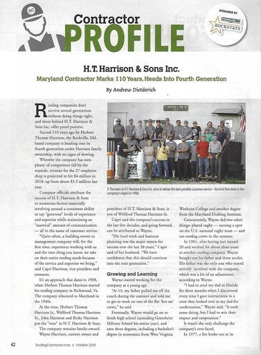 Roofing contractor magazine articles