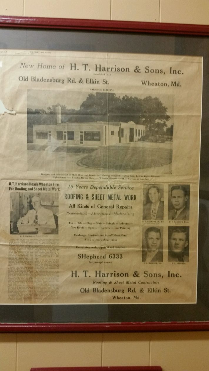 Roofing services vintage paper