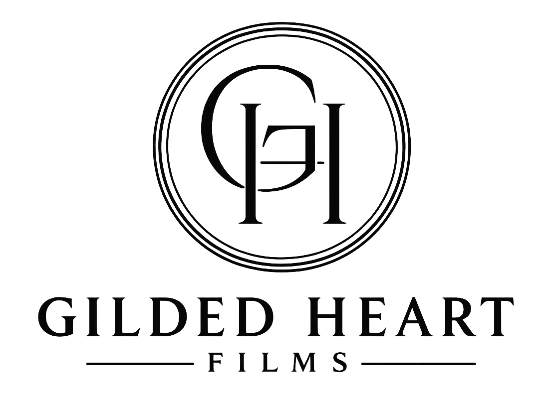 Gilded Heart Films logo with a circular monogram above the company name in black serif text