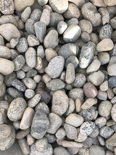 There are many different types of rocks in this pile.